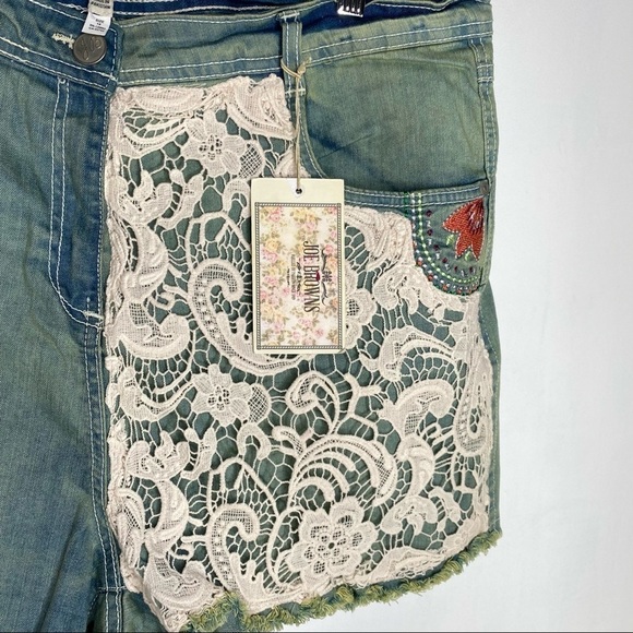 Festival Denim and Lace Short 90’s Y2K - Picture 14 of 15